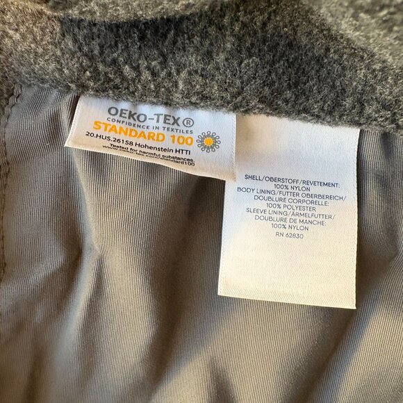 Lands End jacket with stowaway hood and seat M gray - Picture 3 of 4